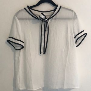 white chiffon blouse